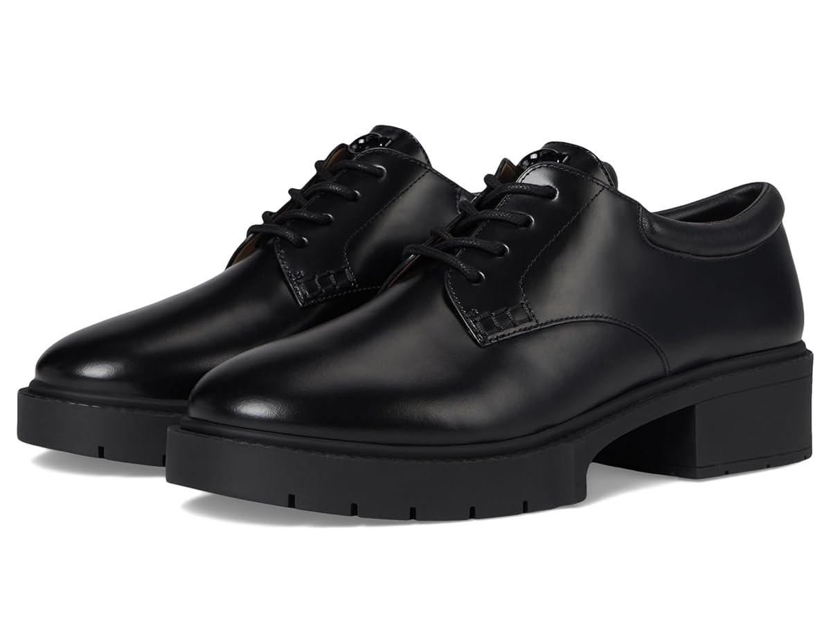 Amazon.com | COACH Women's, Lyla Leather Derby Black, 6